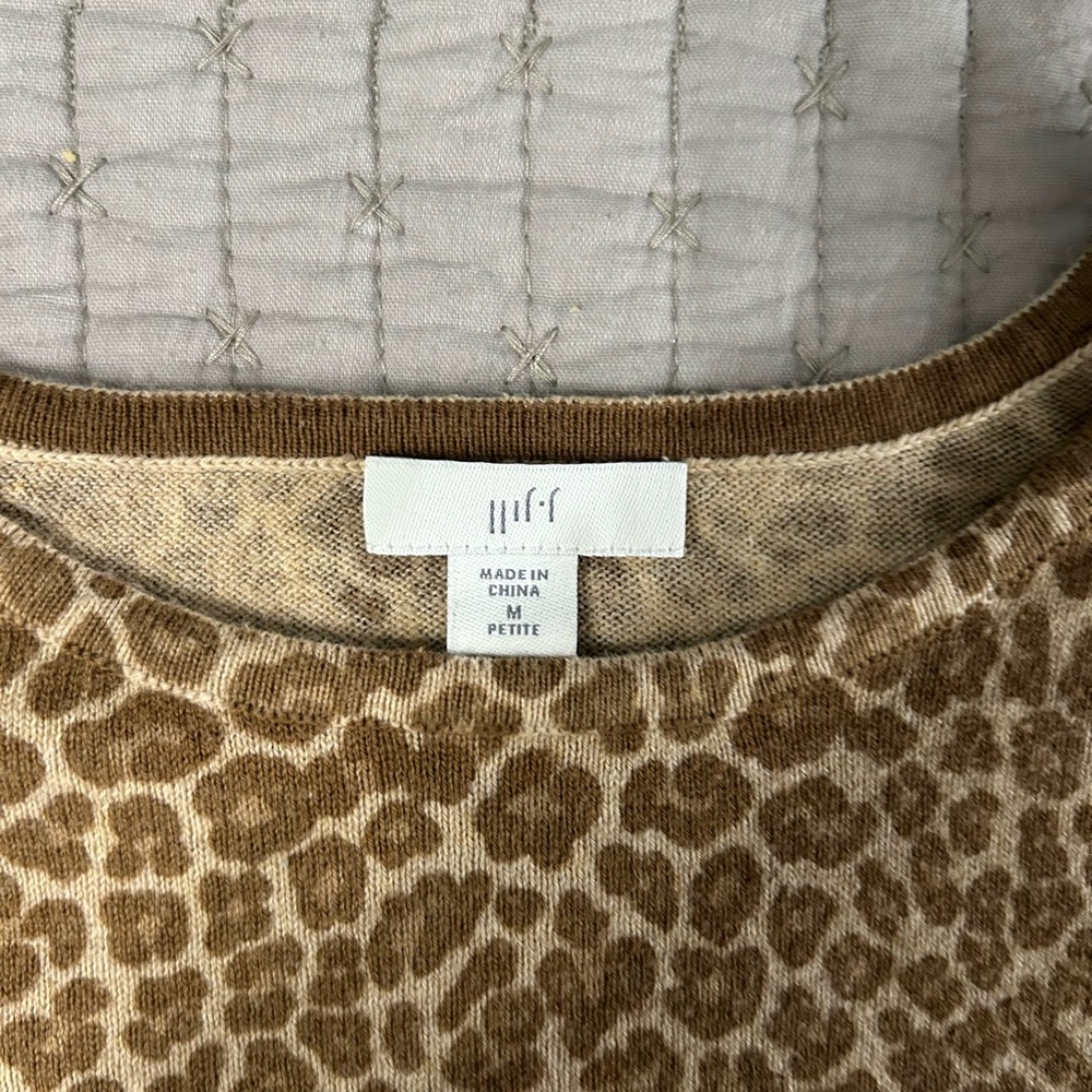 J.Jill Leopard Print Boxy Sweater
